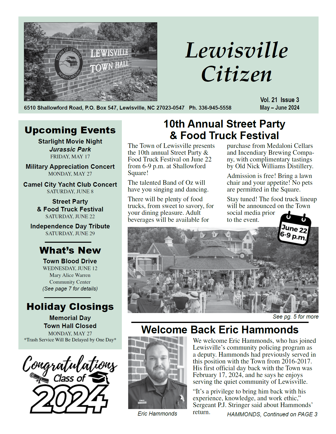 Lewisville Citizen Vol. 21 Issue 3 Cover Page
