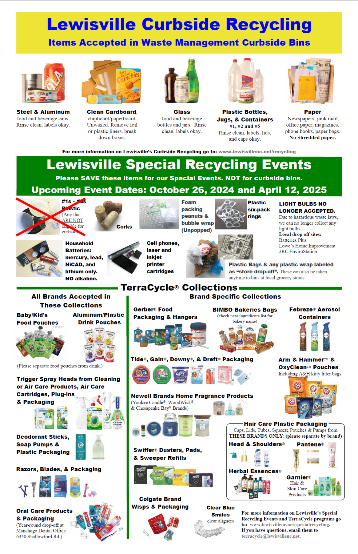 Lewisville Recycling Poster 2024