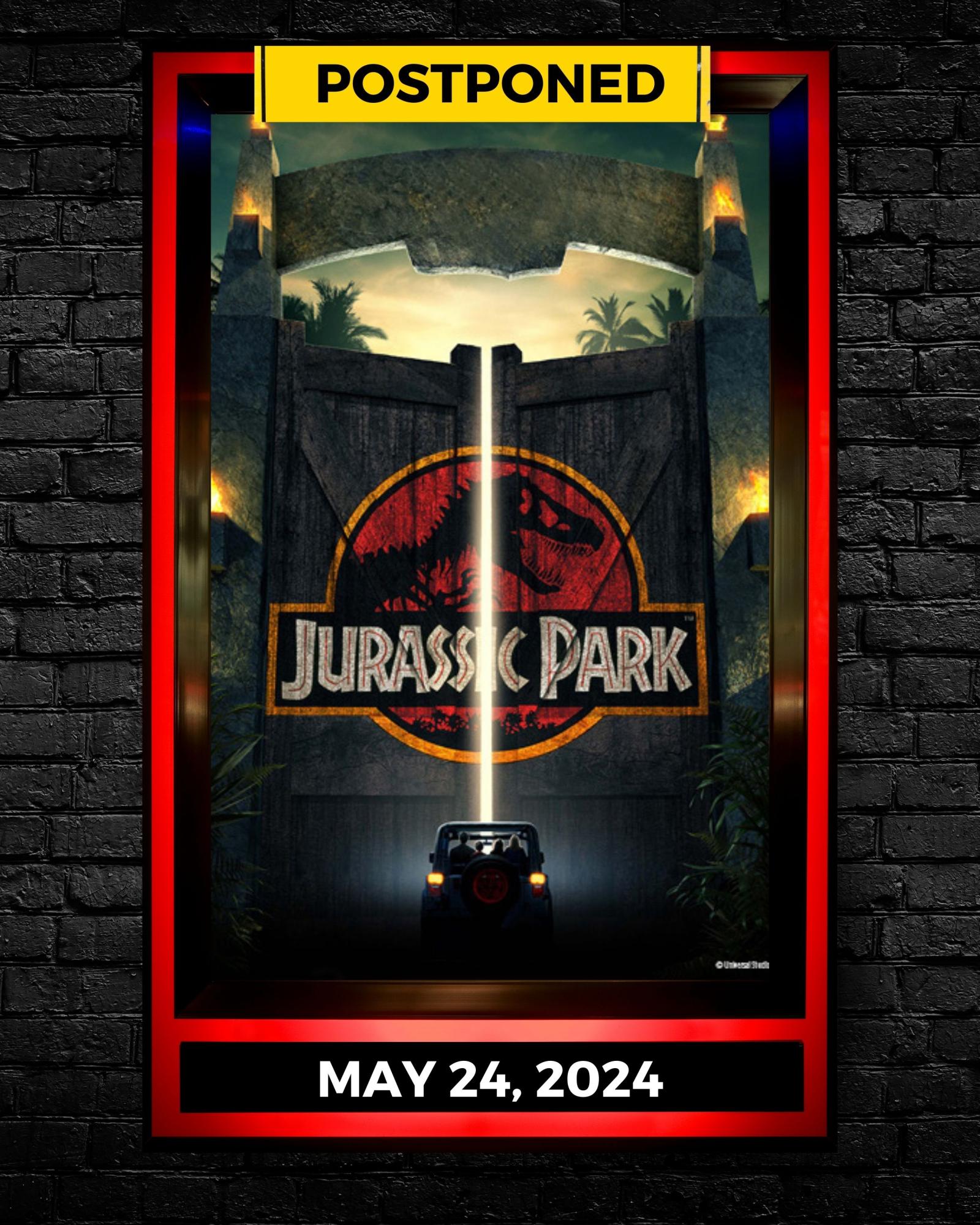 Starlight Movie Night showing of Jurassic Park (1993) postponed until May 24 due to weather.