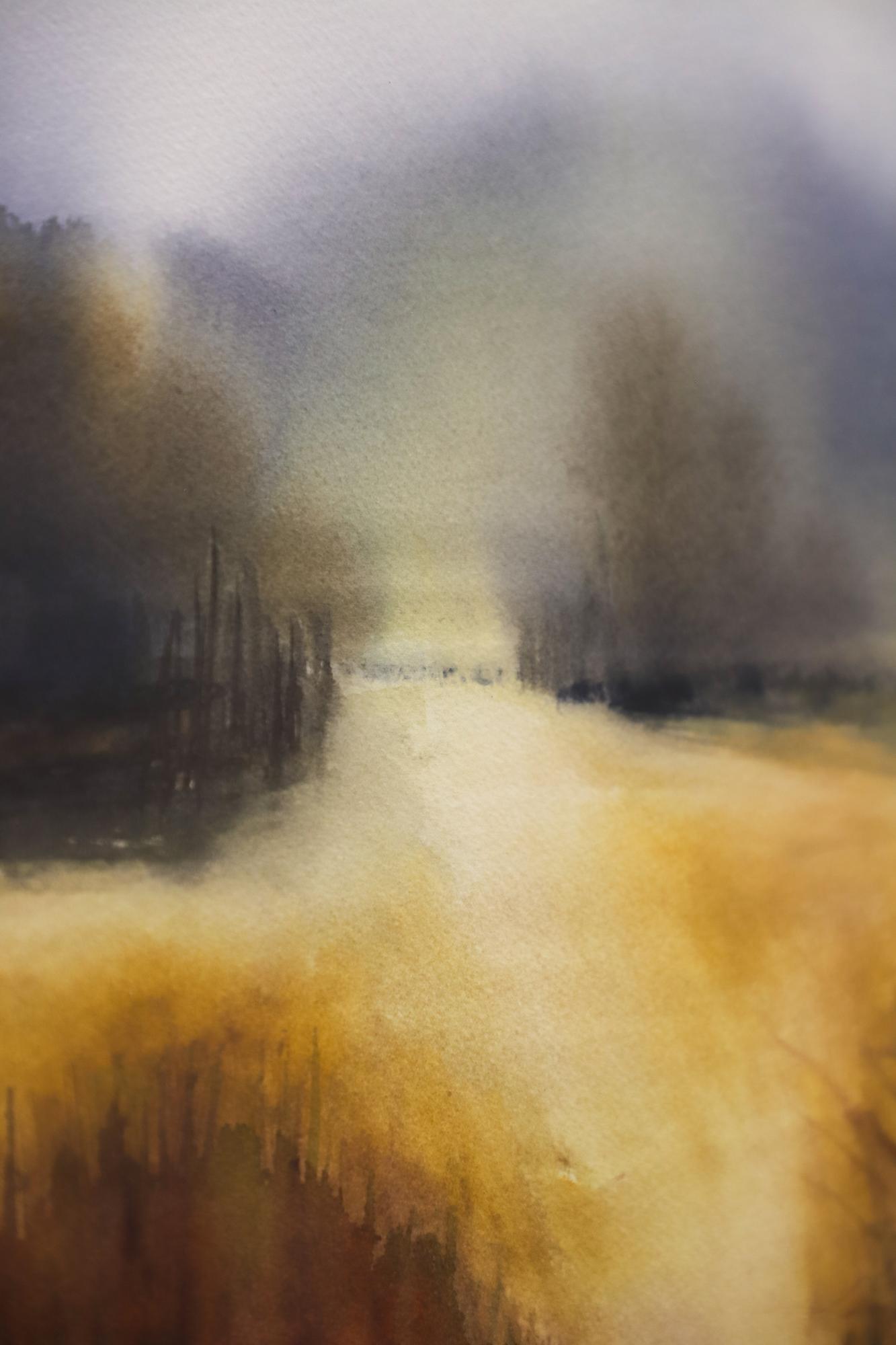 Watercolor of a neutral landscape