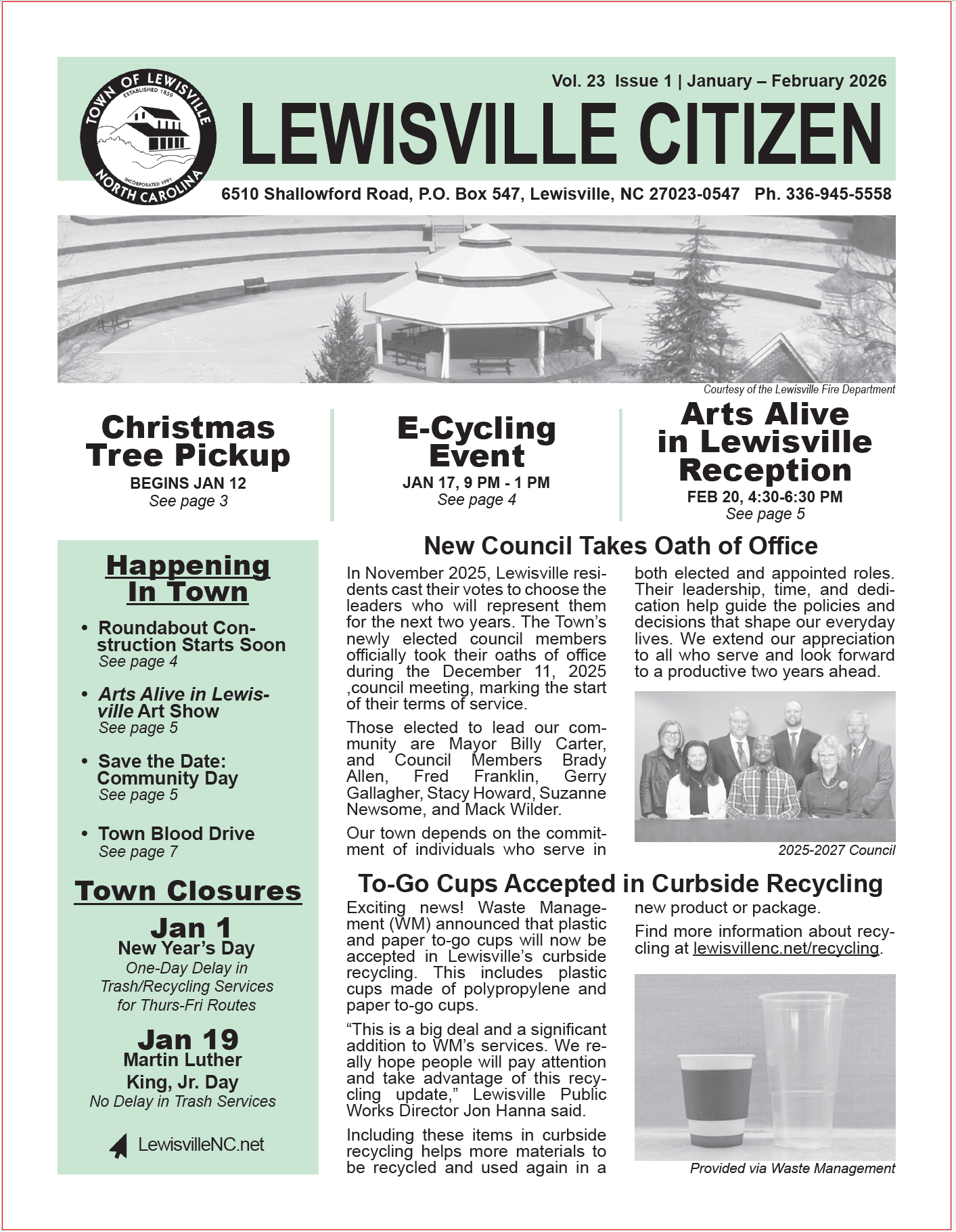 Lewisville Citizen Vol. 23 Issue 1 Cover