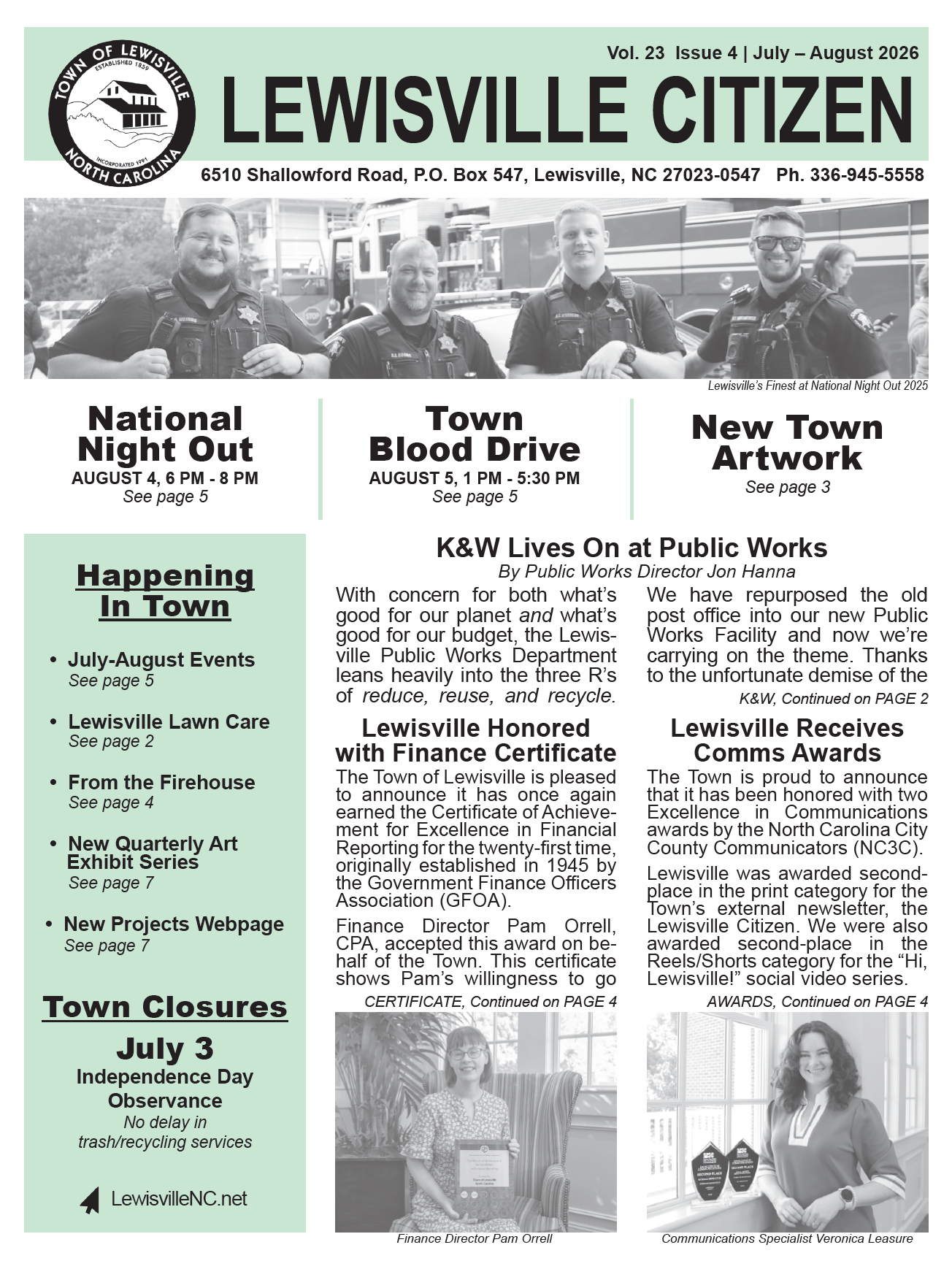 Lewisville Citizen Vol. 23 Issue 3 Cover