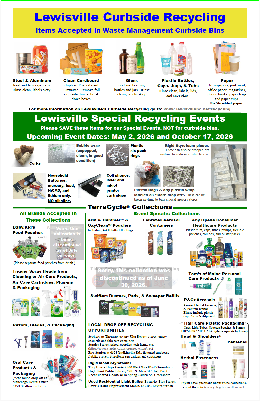 Lewisville curbside and special recycling guide