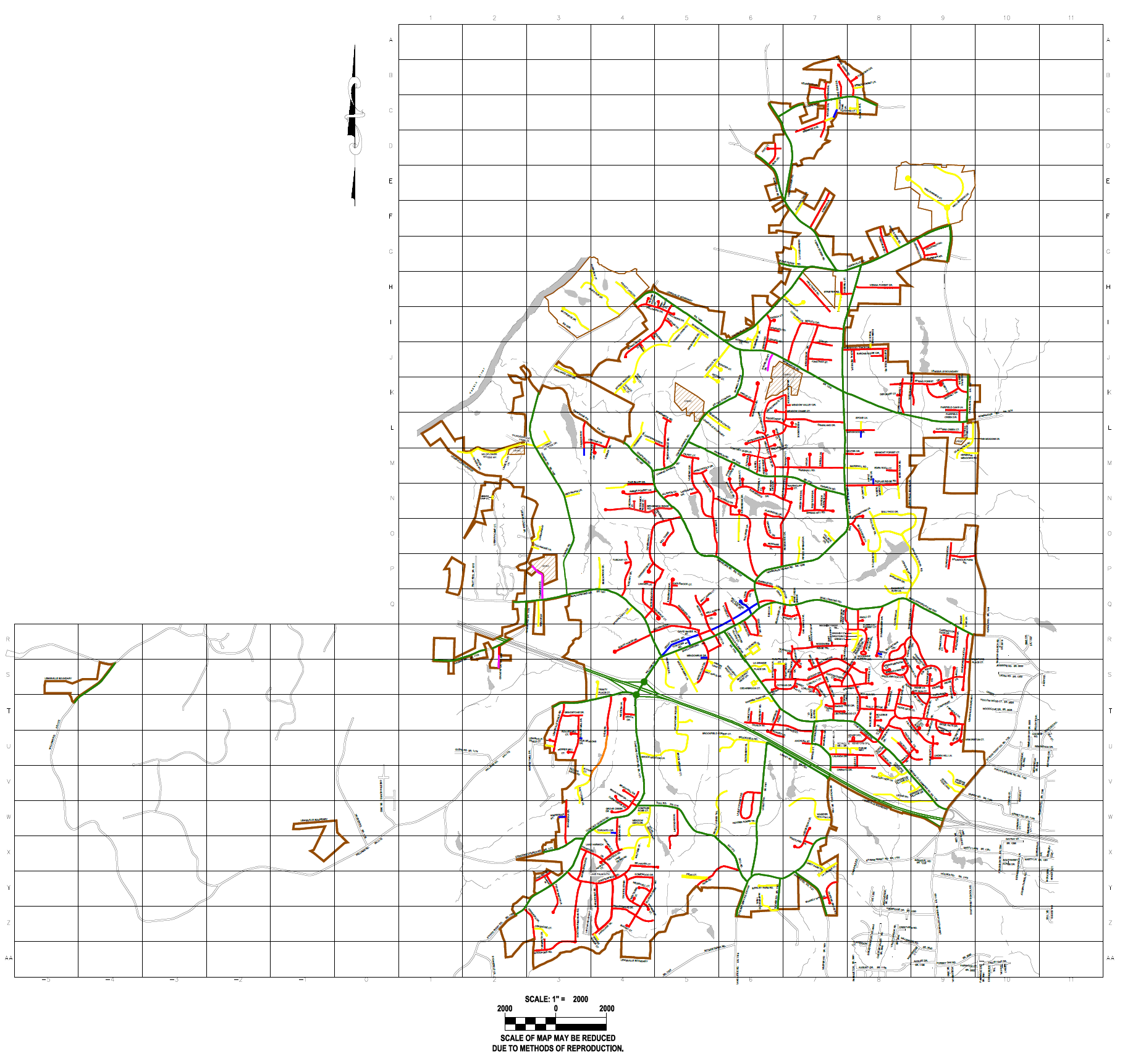 Lewisville, North Carolina Powell Bill Boundary Map 2026